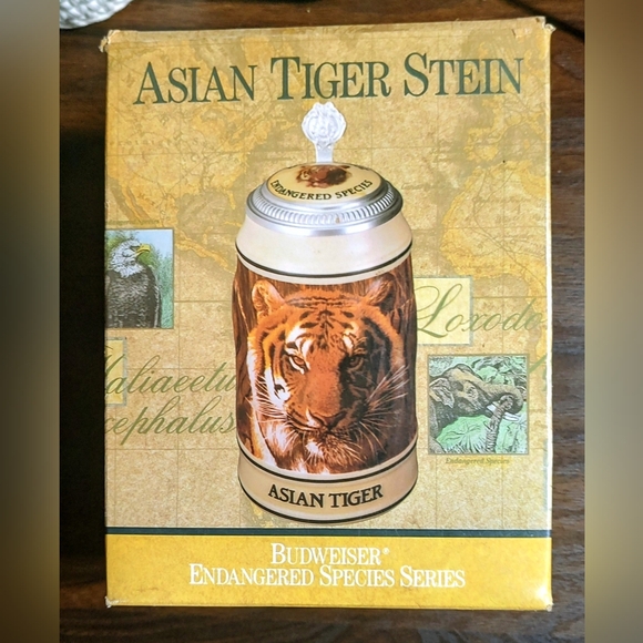 Budweiser Asian Tiger Stein - Brown and Cream - Picture 1 of 4